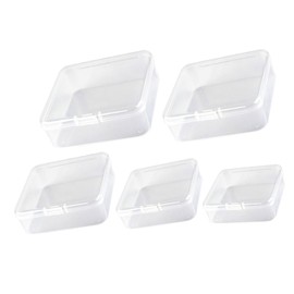 NOLITOY 5 Pcs Transparent Plastic Jewelry Storage Box for Necklaces Earrings Sturdy Organizer for Household Use Compact Jewelry Container for Dressing Table