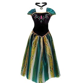 Princess Costume Ault Women Coronation Dress Costume (XXL Size fit for US 14-18) Green
