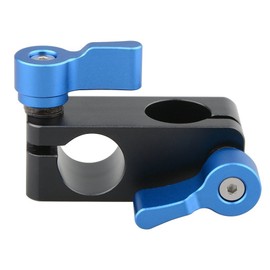 CAMVATE Right Angle Rod Clamp 15mm Rod 90 Degree Rotate for Video Camera DSLR Rig(Blue)
