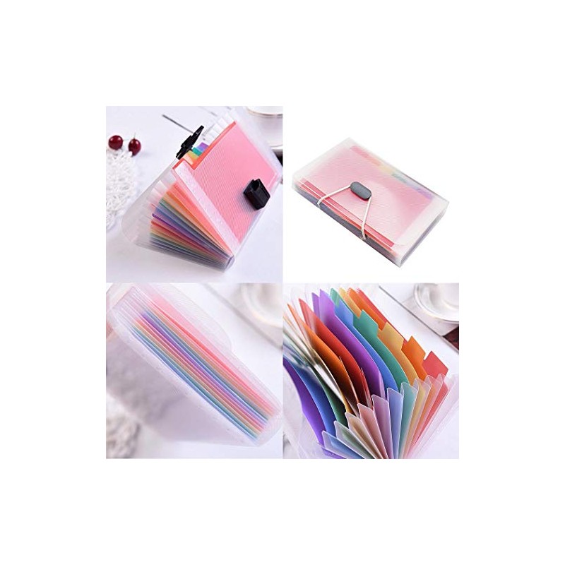 TOOLSTAR Receipt Organise, 13 Pockets Accordion File Folder Mini Expanding