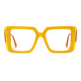 Zeelool Blue Light Blocking Glasses for Women, Rectangle Glasses Frame Eyeglasses with Clear Lenses Anti Eyestrain & UV from Computer/TV/Phone ZJGA838378-01B