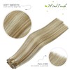WindTouch Clip In Hair Extensions Human Hair Mixed Bleach Blonde
