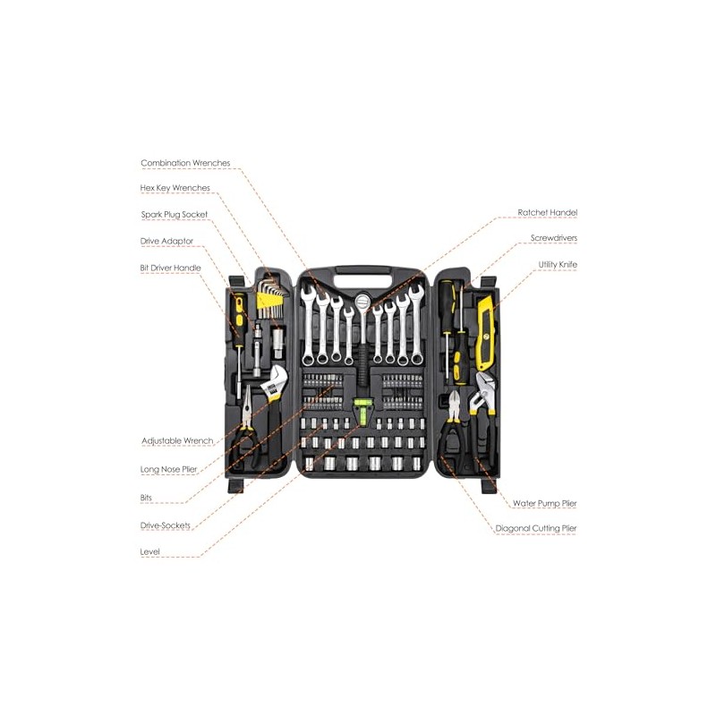 TLGREEN 95 Piece Tool Set, Tool Kit, Mechanics Tool Set,