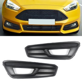 Front Fog Light Cover for Ford Focus ST 2015-2018 Matte Black Front Bumper Lamp Bezel Trim Replaces F1EZ15266C F1EZ15266F