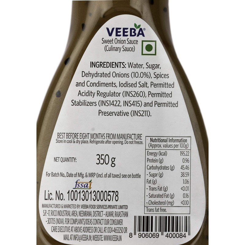 Veeba Sweet Onion Sauce, 350g