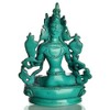 BUDDHAFIGUREN Tibetan Bodhisattva Buddha Decoration/Billy Held Green Tara, Turquoise Resin