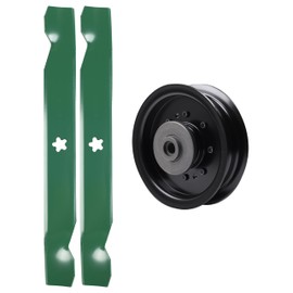 UDC Parts Pulley 532196104 + 2 Pack Blades 532138497 / Fits Husqvarna GTH27V52LS Z254