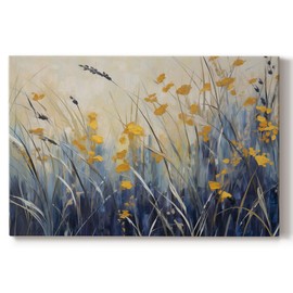 Renditions Gallery Wall Art for Home Paintings for Home Floral Artistic Bushy Flowers Abstract Canvas Wall Hangings for Bedroom Lounge Office Kitchen - 18"x27" LT571