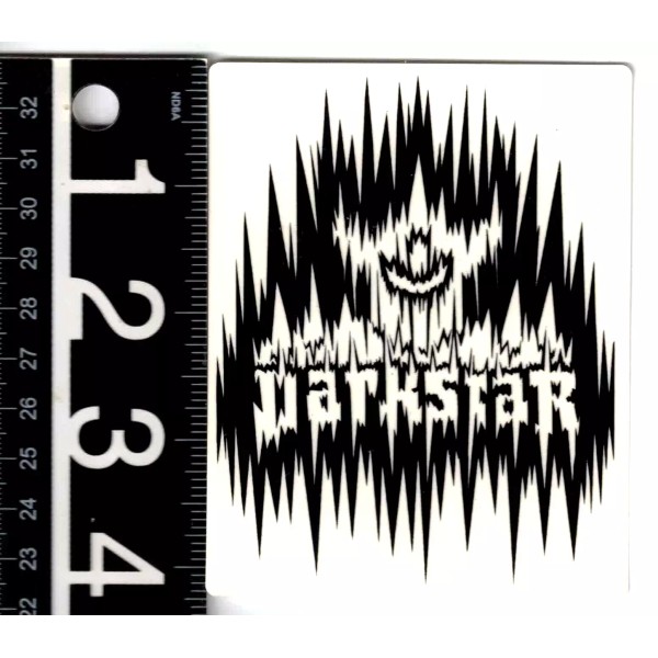 Darkstar Classic Skateboard Sticker 3.4 in x 4.25 in Black/Clear