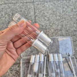 2타입 여행용 화장품 진공 용기 10ml 4개 1세트 여성 여행 소분 공병 샘플 2 Type Travel Cosmetic Vacuum Container 10ml Set of 4 Women's Travel Sample Bottles