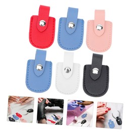 TEHAUX 6pcs Nail Scissors Protective Covers Pu Sheaths for Nail Clippers and Cuticle Nippers Easy to Use Manicure Tool Organizers Multi- for Salon Home Use