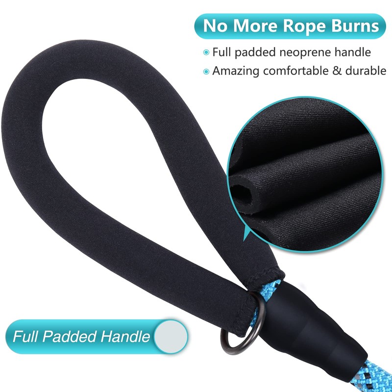 VIVAGLORY Strong Rope Lead with Thick Neoprene Padded Handle, 150