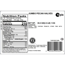 Yupik Nuts Pecan Halves, 2.2lb