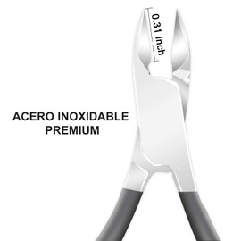 Triko Cortador y empujador de cuticula, pinzas para cortar cuticula, cuidado y belleza personal para manos y pies, Cortador y empujador de cutícula, Herramienta de Manicure y Pedicure (Gris)