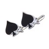 MRCUFF Spades Spade Playing Cards Poker Pair Cufflinks in a