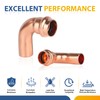 (Pack of 10) GUOFIS Copper Press LF Street Elbow Fittings,3/4"