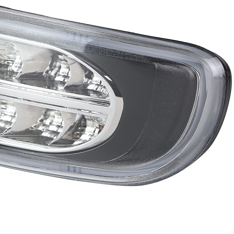 Spec-D Tuning Clear Sequential LED DRL Bumper Lights Signal Lamps