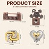 Wettarn 9 Pcs Metal Brain Teaser Puzzles Teaser 3D Steel