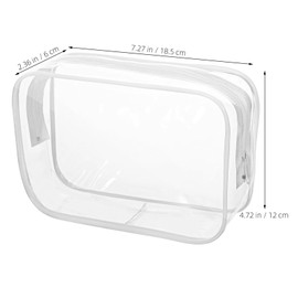 WRITWAA 10 Pcs Clear Makeup Bags Set, Zipper Pouches for Cosmetics & Toiletries, Portable Travel Organizers, Transparent Makeup Bags for Easy Access