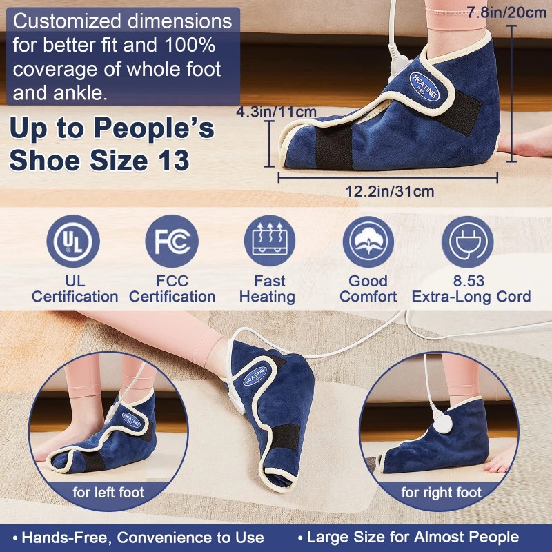 JOBYNA Ankle/Toe/Foot Warmer | Full Coverage Heated Foot Wrap |86-158â„‰
