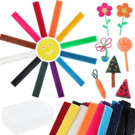 Yihurlm 1200 Pcs Wax Craft Sticks, 13 Colors, Bendable, Sticky, Wax Yarn Sticks with Storage Box for Art Supplies, Crafts, DIY Projects