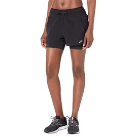 Brooks High Point 3" 2-in-1 Shorts, black