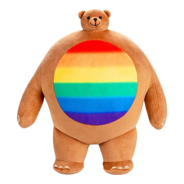 Tiny Headed Kingdom, Tiny Headed Rainbow Pride Pip Bear 12in