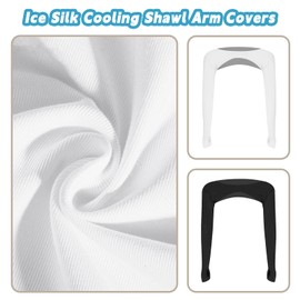 2 Packs Cooling Shawls Arm Sleeves, Long Arm Covers with Finger Holes for Women, Sun Uv Protection Women's Tops for Golfing,Riding,Driving