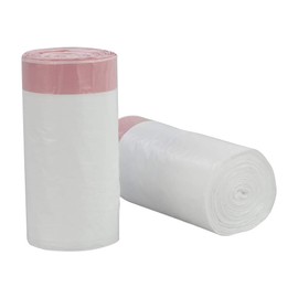 Kiddream 2.6 Gallon Small Garbage Bags Drawstring Trash Bags, White