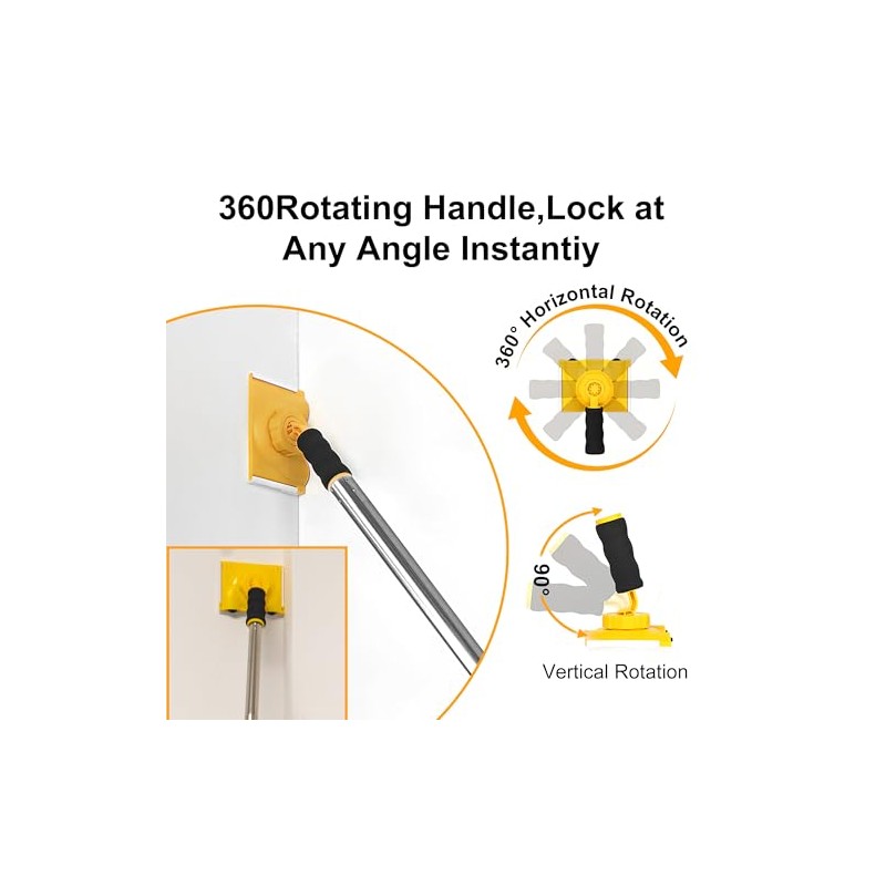 Paint Edger Tool Kit, 9” Paint Pad Set with 360°