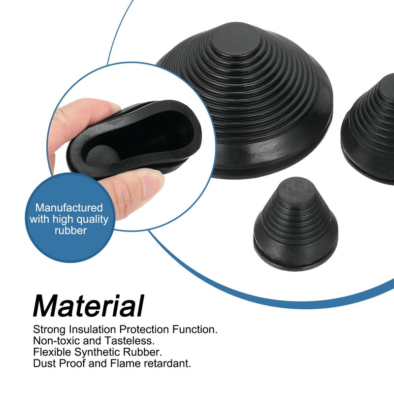 QUARKZMAN Pack of 4 Tower Shaped Rubber Stoppers 100 mm