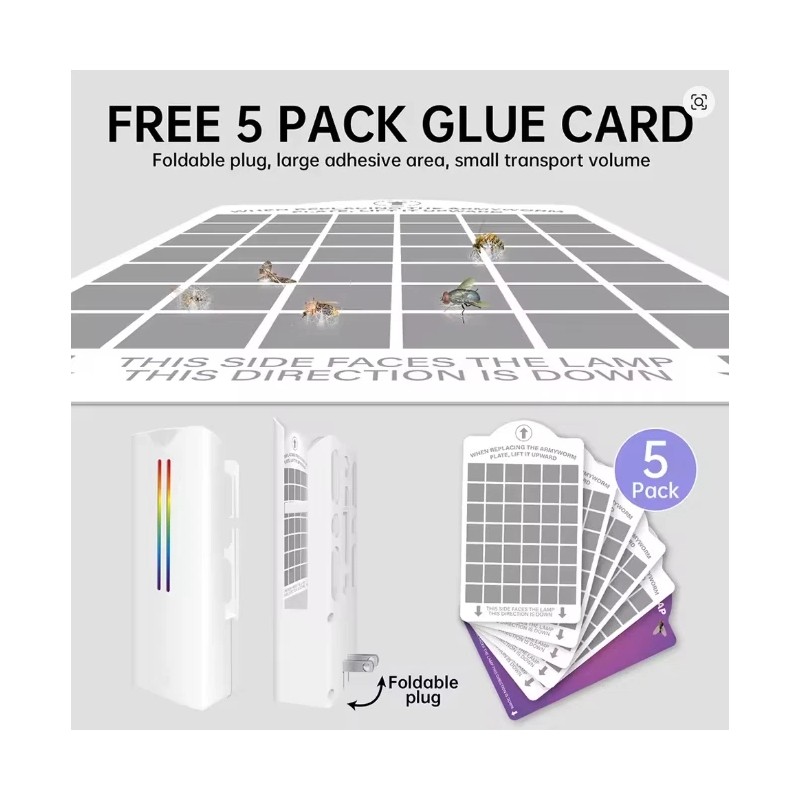 Burlan Flying Insect Trap Plug in Mosquito Bug Zapper with