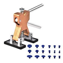 G-PLUS Paintless Dent Repair Remover Removal Tool Kit,Adjustable Golden Lifter,DIY Auto Body Repair Tool Kit with 18 Tabs Paint Dent Repair Lifter Tool