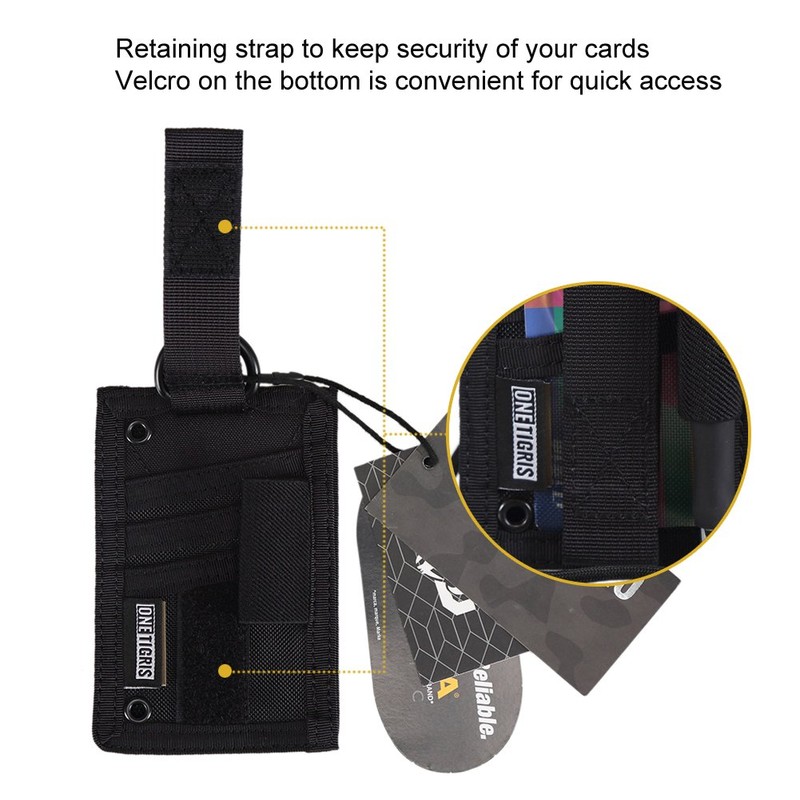 OneTigris Tactical ID Card Holder Vertical Badge Holder Horizontal with