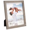 Malden International Designs 8x10 Gray Distressed Linear Picture Frame