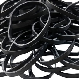 Tactical Rubber Bands Size #64 (3 1/2" x 1/4"), 100 Pcs Black Wide Thick Large Strong Heavy Duty Rubber Bands Heat Cold UV Resistant for Hunting Hiking Outdoor Camping Survival (100)