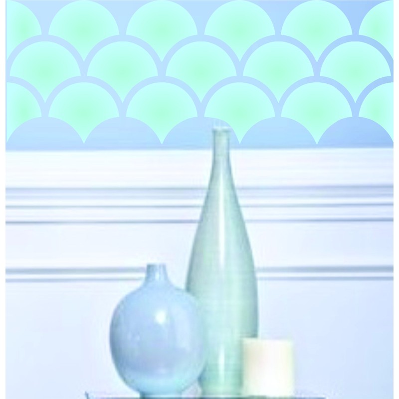 Fish Scale Stencil - 16.5 x 16.5 cm - S