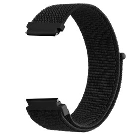 Tobfit Quick Release Nylon Watch Band for Men and Women, Soft Fabric Nylon Adjustable Wristband Strap 22mm Replacement Watchband, Black