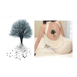 SC-887 + 972 Temporary Tree Tattoo, Fake Tree Tattoo, Pack of 2