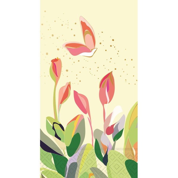 Design Design Spring Garden Theme Disposable Guest Cocktail Napkin, Beverage