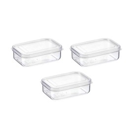 Lustroware Micro Clear Food Storage Containers | Virtually Indestructible Tritan Body | BPA Free, Dishwasher Safe | Made in Japan (6, 13 oz)