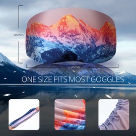 4 Pieces Ski Snowboard Goggle Cover Sleeve, Goggle Cover Microfiber Protective Lens Scratch Dust Protection for Travel Apres (Sunset Pattern)