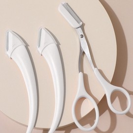 Pure Cut Eyebrow Grooming Set Scissors + 2 Eyebrow Razors No.01 Eyebrow Grooming Set 5ea