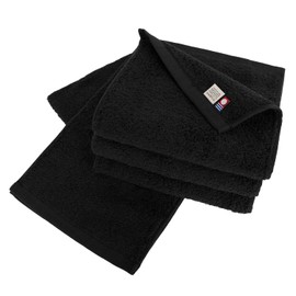 aso Scarf Towel, Imabari Towel, Set of 4, Medium Thick, 7.9 x 43.3 inches (20 x 110 cm), 100% Cotton, Made in Japan, Sports Towel, Everyone's Towel (Set of 4, Black) cy-mt275-m4-bl