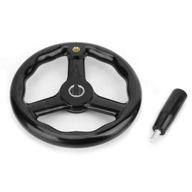 Chazcool Hand Wheel 200x18mm, Handle Lathe Milling Machine Tool, 3 Spoked Lathe Handwheel with Handle for Milling Machine