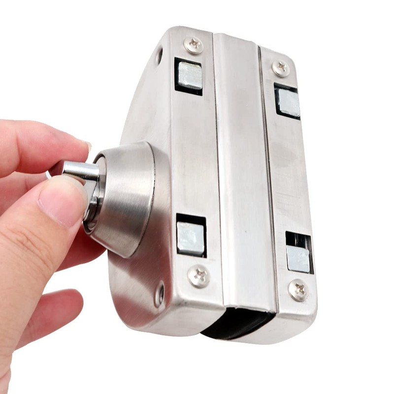 ZONADAH Upgraded Double Glass Door Lock Stainless Steel, Both Sides