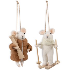 Trimits Needle Felting Mice Kit – Christmas Tree Decorations for Kids & Adults, Complete Craft Kit with Instructions, Wool Felt Set for Beginners, Homemade Gifts & DIY Baubles Embellishments