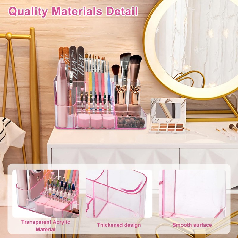 ANRUI Nail Drill Holder, 28 Holes Nail Drill Machine &