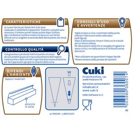Cuki Spritzbeutel für Gebäck, Einweg 3 Beccucci - 10 Stück