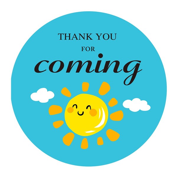 MAGJUCHE Sun Clouds Thank You Stickers, You are My Sunshine Baby Shower Birthday Party Favors Sticker Labels, 2 Inch, 40-Pack